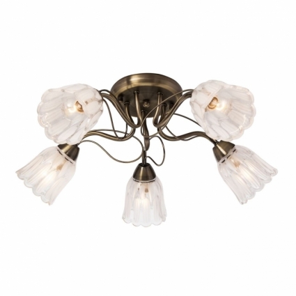 Потолочная люстра Silver Light Azalea 504.53.5 в стиле прованс, цвет белый