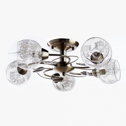 Потолочная люстра Arte Lamp 31 A1292PL-5AB в стиле ретро, цвет белый
