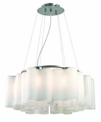 Подвесная люстра ST Luce Onde SL116.503.06 в стиле Хай-тек, цвет белый