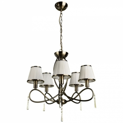 Подвесная люстра Arte Lamp Logico A1035LM-5AB в стиле арт-деко, цвет белый