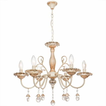 Подвесная люстра Silver Light Vivienne 735.51.6 в классическом стиле, цвет белый