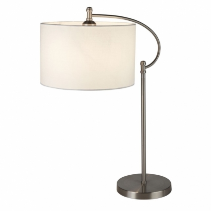 Настольная лампа Arte Lamp Adige A2999LT-1SS в современном стиле, цвет белый