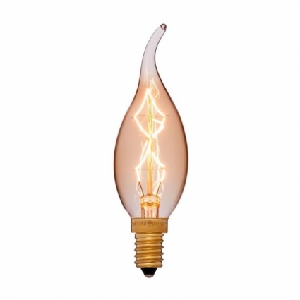Sun Lumen Лампа накаливания E14 40W свеча на ветру золотая 052-078 цвет золотой
