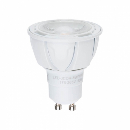 Uniel Лампа светодиодная (07907) GU10 6W 4500K JCDR матовая LED-JCDR-6W/NW/GU10/FR/38D ALP01WH