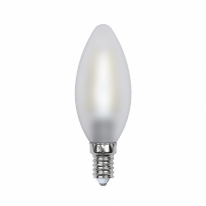 Uniel Лампа светодиодная (UL-00000305) E14 6W 3000K свеча матовая LED-C35-6W/WW/E14/FR PLS02WH цвет белый