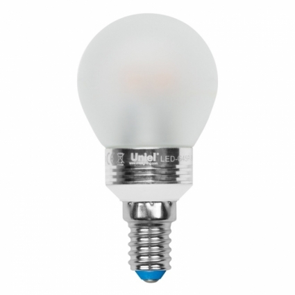 Uniel Лампа светодиодная (08010) E14 5W 4500K шар матовый LED-G45P-5W/NW/E14/FR