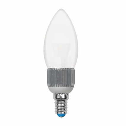 Uniel Лампа светодиодная диммируемая (08748) E14 5W 4500K свеча матовая LED-C37P-5W/NW/E14/FR/DIM