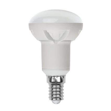 Uniel Лампа светодиодная диммируемая (08707) E14 6W 4500K рефлектор матовая LED-R50-6W/NW/E14/FR/DIM