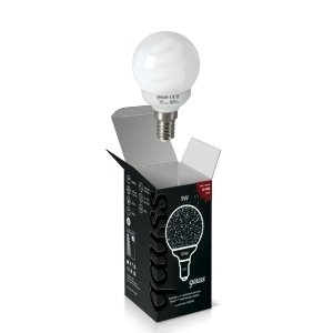 Gauss Лампа энергосберегающая E14 9W 2700K шар матовый 231109