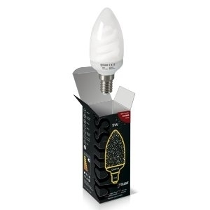 Gauss Лампа энергосберегающая E14 9W 2700K свеча матовая 241109