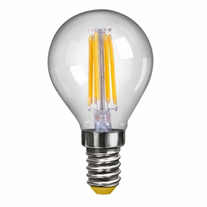Voltega Лампа светодиодная E14 4W 2800К шар прозрачный VG10-G1E14warm4W-F 7008 цвет прозрачный