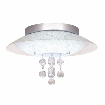 Потолочный светодиодный светильник Silver Light Diamond 845.40.7 в современном стиле, цвет белый