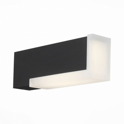 Уличный настенный светодиодный светильник ST Luce Posto SL096.401.02 в современном стиле, цвет черный