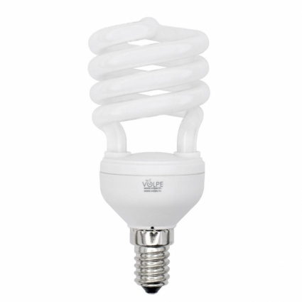 Volpe Лампа энергосберегающая (01696) E14 15W 6400K спираль матовая CFL-S T2 220-240V 15W E14 6400K цвет белый