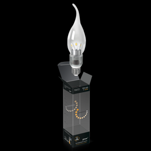 Gauss Лампа светодиодная диммируемая E27 5W 2700K свеча на ветру прозрачная HA104202105-D