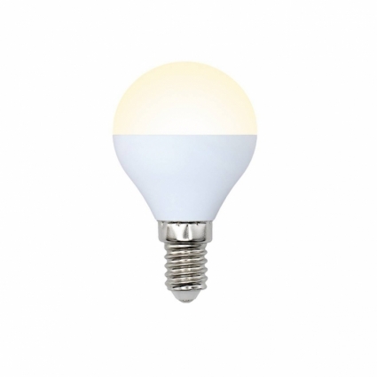 Volpe Лампа светодиодная диммируемая (10700) E14 6W 3000K шар матоый LED-G45-6W/WW/E14/FR/DIM/O цвет белый