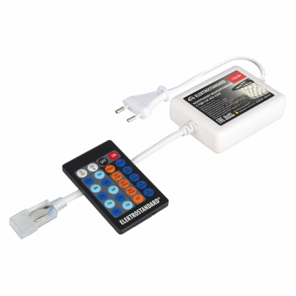 Контроллер для монохромных светодиодных лент с пультом ДУ Elektrostandard LSC 002 220V 4690389084713, в современном стиле, цвет белый