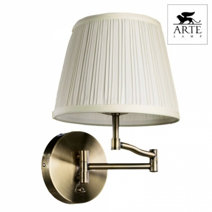 Бра Arte Lamp California A2872AP-1AB в стиле модерн, цвет белый, мощность 60 Вт