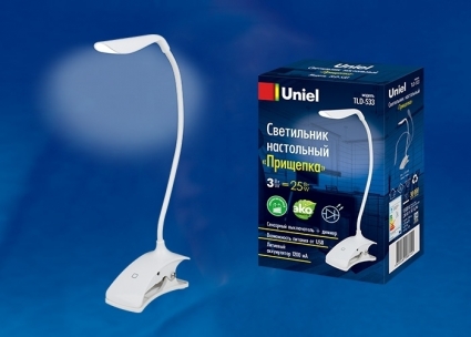 Настольная лампа (UL-00001494) Uniel TLD-533 White/LED/250Lm/5500K/Dimmer в современном стиле, цвет белый