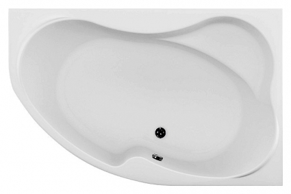 Акриловая ванна Aquanet Capri R 160 см пристенная, асимметричная, объем 310 л.