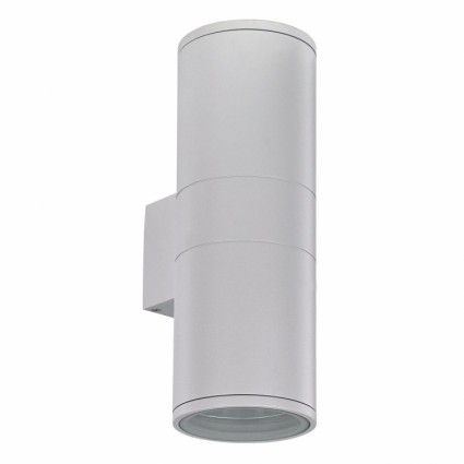 Уличный настенный светильник Ideal Lux Gun AP2 Big Bianco в современном стиле, цвет белый