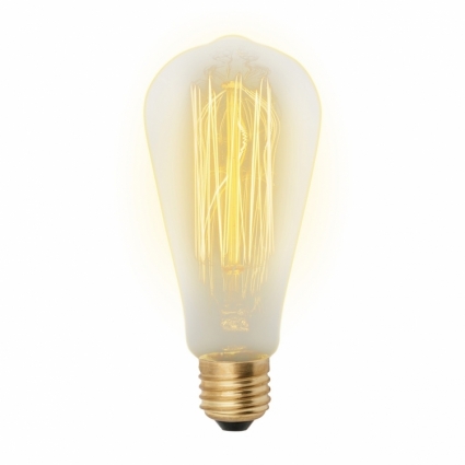 Uniel Лампа накаливания (UL-00000482) E27 60W груша золотистая IL-V-ST64-60/GOLDEN/E27 VW02 цвет золотой