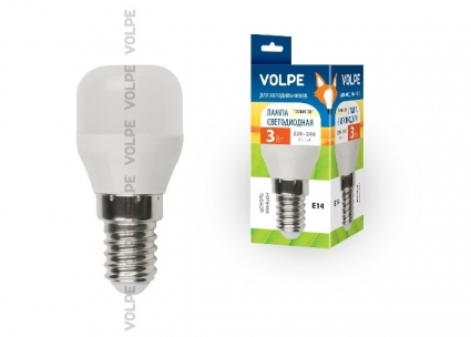 Volpe Лампа светодиодная (UL-00000178) E14 3W 3000K груша матовая LED-Y27-3W/WW/E14/FR/Z цвет белый