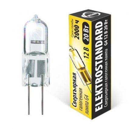 Elektrostandard Лампа галогенная G4 20W колба прозрачная 4690389013614