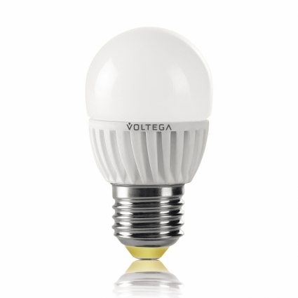 Voltega Лампа светодиодная E27 6.5W 4000К шар матовый VG1-G2E27cold6W 4696 цвет белый