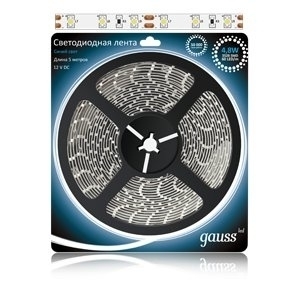 Светодиодная лента Gauss 5M синий 14.4W IP20 EB312000514 в современном стиле, цвет синий