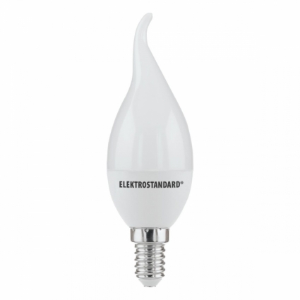 Elektrostandard Лампа светодиодная E14 6W 6500K свеча на ветру матовая 4690389085529 цвет белый