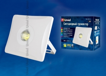 Прожектор светодиодный (UL-00000391) Uniel 50W 6000K ULF-F11-50W/DW IP65 180-240В White в современном стиле, цвет белый