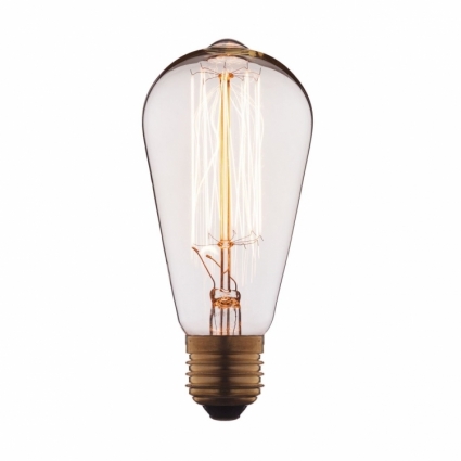Loft IT Лампа накаливания E27 40W колба прозрачная 1007 в стиле лофт, цвет прозрачный