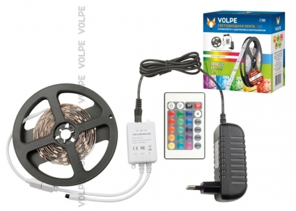 Светодиодная лента Uniel (10774) 3M холодный белый 36W ULS-Q221 5050-60LED/m-IP20-3M-RGB RRP36C24 в современном стиле, цвет белый