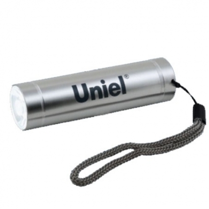 Карманный светодиодный фонарь Uniel (UL-00000191) от батареек 88х24 50 лм S-LD043-B Silver в современном стиле, цвет серебро