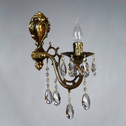 Бра Ambiente Aria 8818/1 PB Tear drop в классическом стиле, цвет бронза, мощность 4 Вт