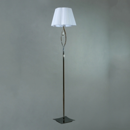 Торшер Brizzi BL 03203/1 Chrome в стиле арт-деко, цвет белый, мощность 60 Вт