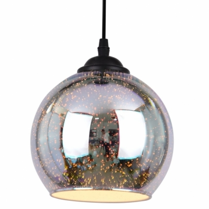 Подвесной светильник Arte Lamp Miraggio A3215SP-1BK в современном стиле, цвет зеркальный