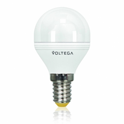Voltega Лампа светодиодная E14 5.5W 2800К шар матовый VG2-G2E14warm5W 8341 цвет белый