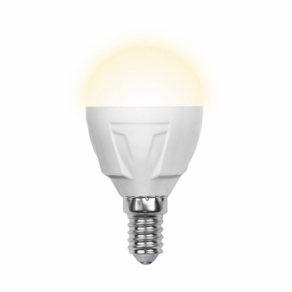 Volpe Лампа светодиодная (09443) E14 6W 3000K шар матовый LED-G45-6W/WW/E14/FR/S цвет белый