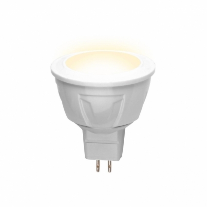 Volpe Лампа светодиодная (09448) GU5.3 5W 3000K JCDR матовая LED-JCDR-5W/WW/GU5.3/S цвет белый