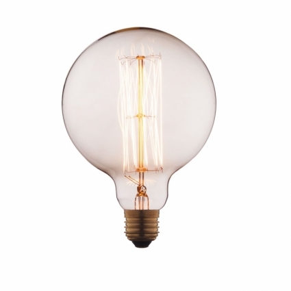 Loft IT Лампа накаливания E27 40W шар прозрачный G12540 в стиле лофт, цвет прозрачный