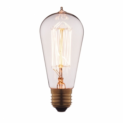 Loft IT Лампа накаливания E27 60W колба прозрачная 6460-SC в стиле лофт, цвет прозрачный