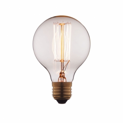 Loft IT Лампа накаливания E27 60W шар прозрачный G8060 в стиле лофт, цвет прозрачный