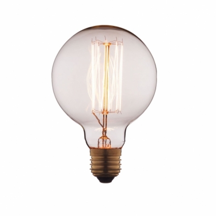 Loft IT Лампа накаливания E27 60W шар прозрачный G9560 в стиле лофт, цвет прозрачный