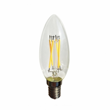 Sun Lumen Лампа светодиодная E14 4W свеча прозрачная 056-830 цвет прозрачный