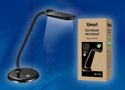 Настольная лампа (06545) Uniel TLD-506 Black/LED/550Lm/5000K в современном стиле, цвет черный