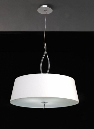 Подвесной светильник Mantra Ninette Chrome 1902 в стиле арт-деко, цвет белый