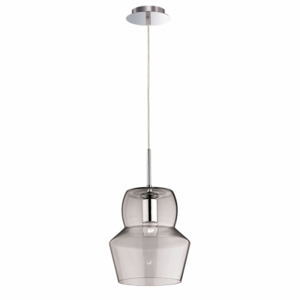 Подвесной светильник Ideal Lux Zeno SP1 Big Trasparente в стиле лофт, цвет хром