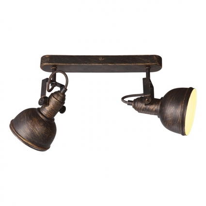 Спот Arte Lamp Martin A5213AP-2BR в морском стиле, цвет коричневый, мощность 80 Вт
